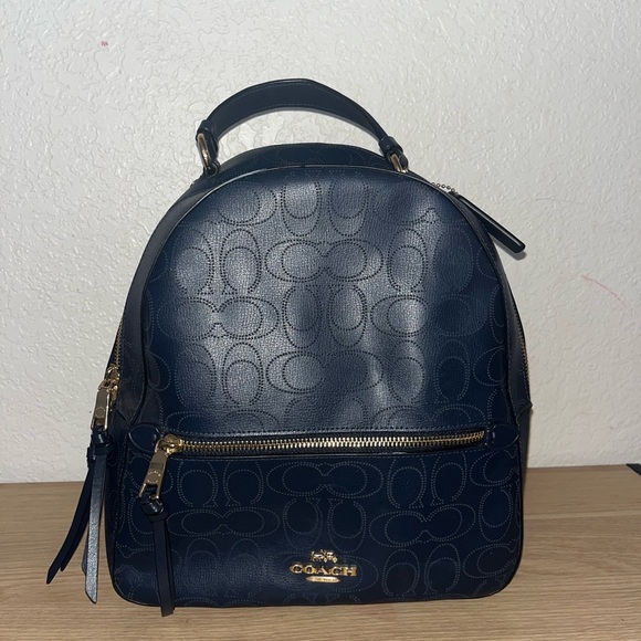 Coach Navy Jordyn Backpack - Picture 1 of 9